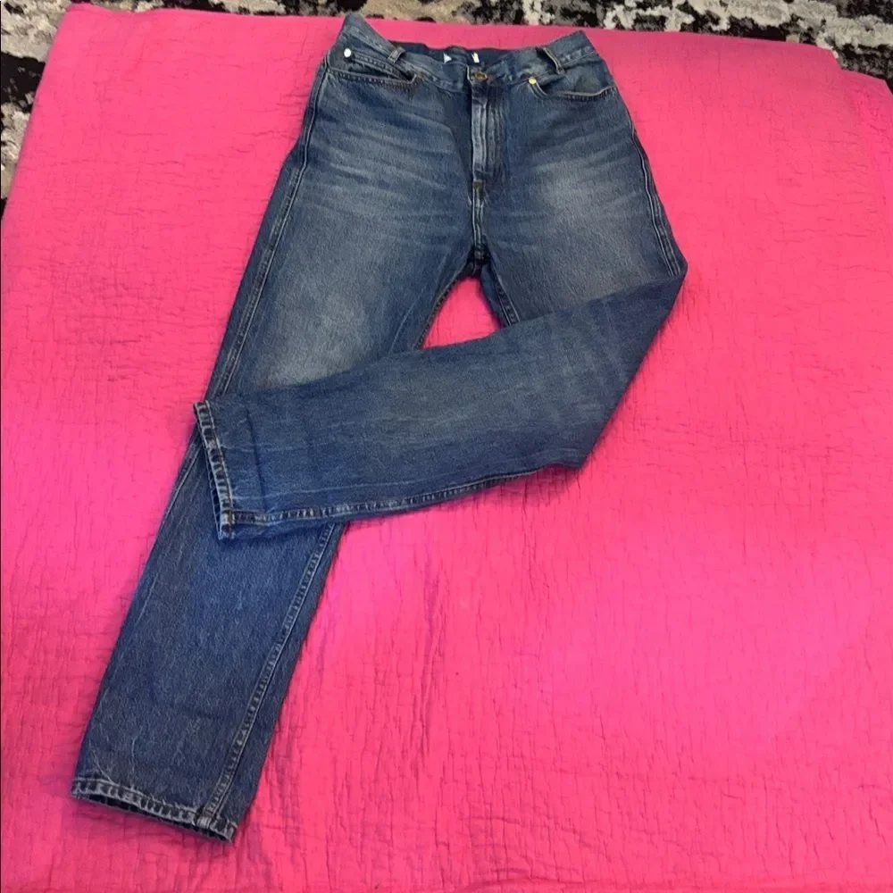 Sandro Women's Blue Straight Jeans, US4 - Picture 3 of 8